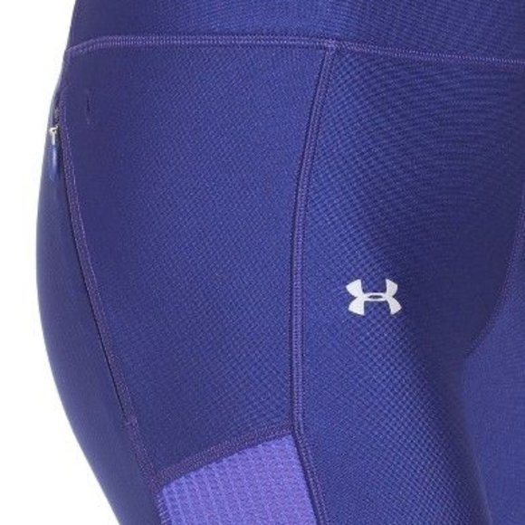 Under Armour Fly By HeatGear Capri Workout Leggings Purple Back Pocket Nordstrom - Picture 4 of 9